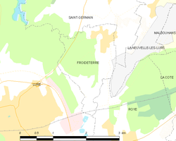 Map commune FR insee code 70259